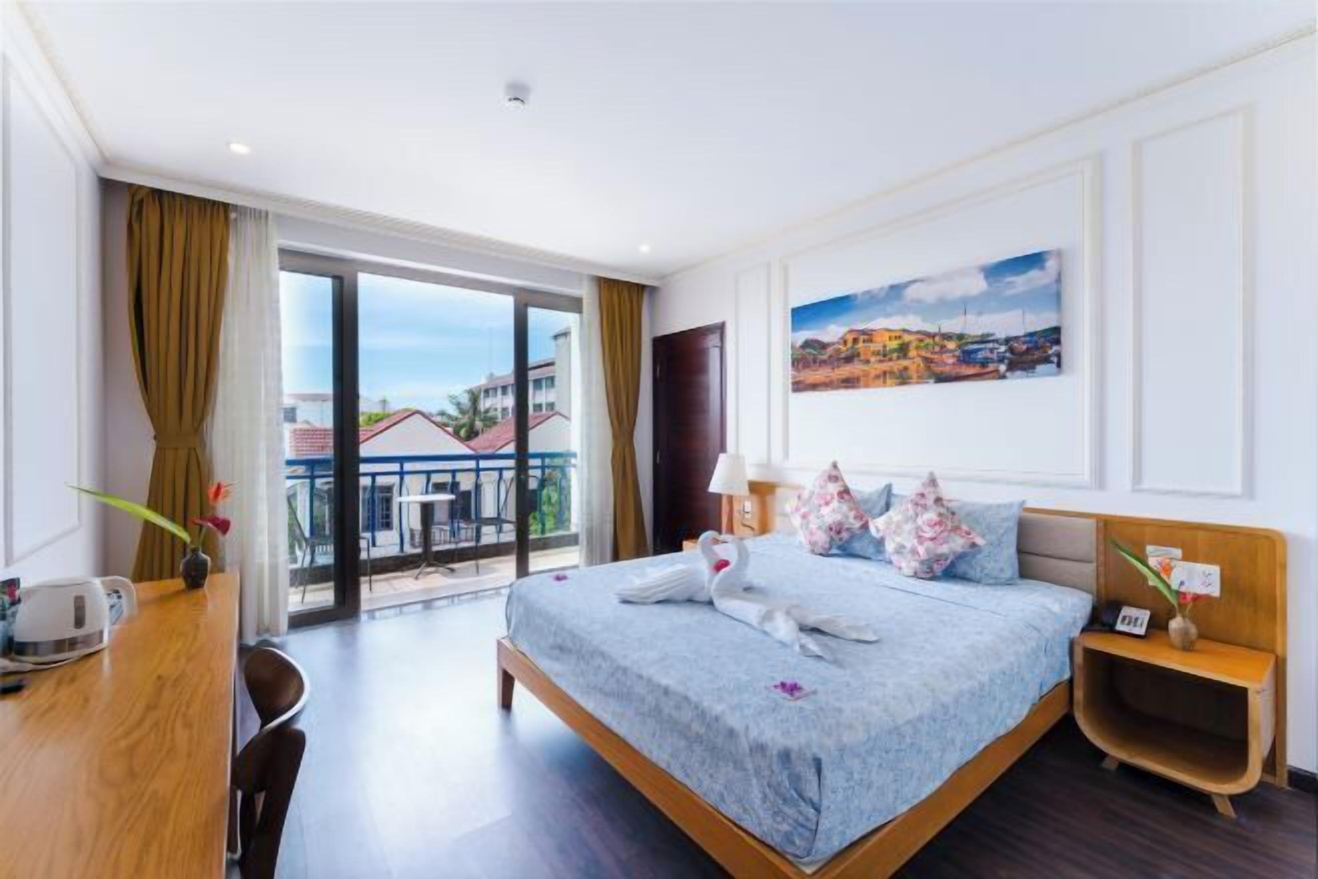 1 Schlafzimmer, hochwertige Bettwaren, Betten mit Memory-Foam-Matratzen