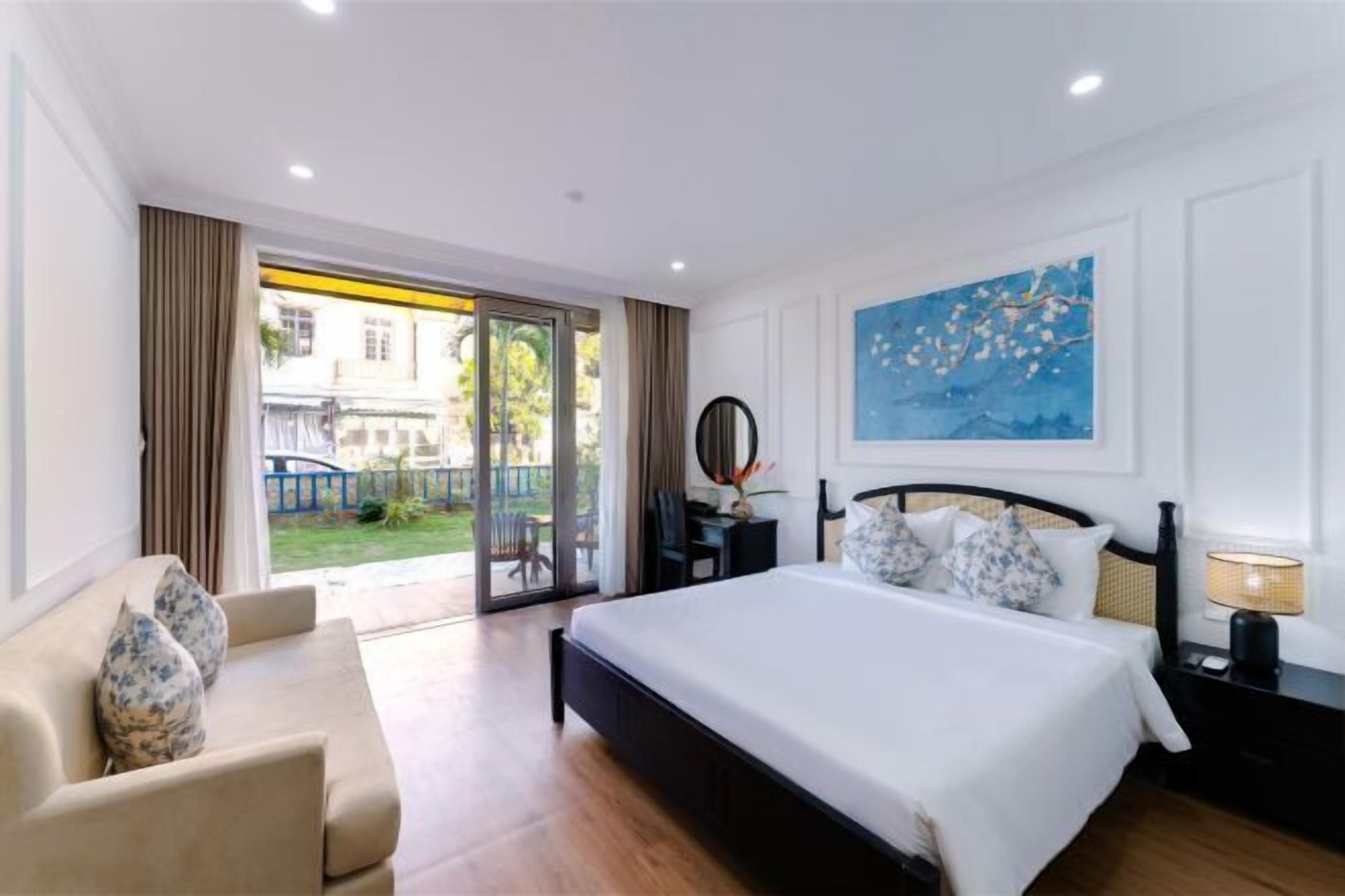 1 Schlafzimmer, hochwertige Bettwaren, Betten mit Memory-Foam-Matratzen