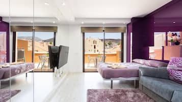 Monolocale panoramico, vista oceano parziale, di fronte alla spiaggia (B220B Las Vistas TRG) | Coffres-forts dans les chambres, chambres insonorisées