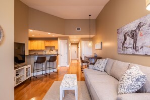 TV, DVD player, books