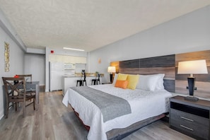 Desk, iron/ironing board, free WiFi, bed sheets - Spacious King Oceanfront Studio (Myrtle Beach)