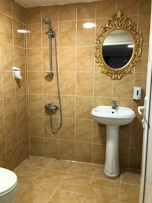 Dutxa, assecador de cabells, sabatilles i tovalloles