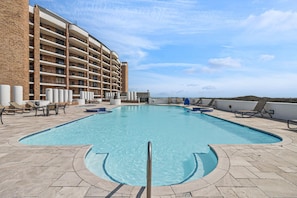 A heated pool