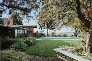 Piscine extérieure, piscine chauffée