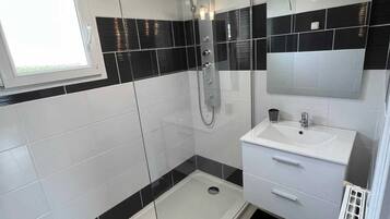 Shower, hair dryer