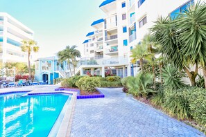A heated pool - 🌞 Beach Palms 311 – Stylish Beachfront Condo in Indian Shores, FL (Indian Shores)
