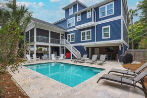 Outdoor pool, a heated pool