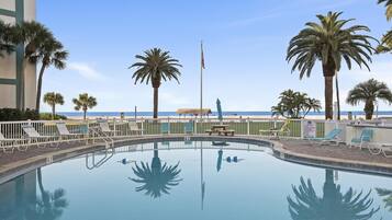 Outdoor pool, a heated pool