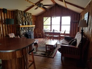 TV, fireplace, DVD player
