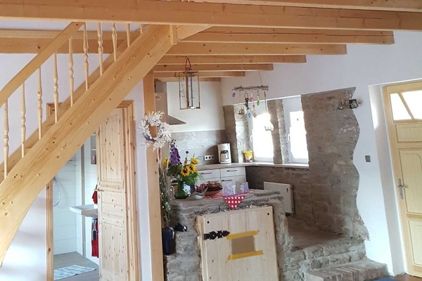 vom Wohnraum Blick zu 1 Etage