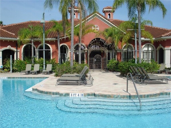 Outdoor pool, a heated pool