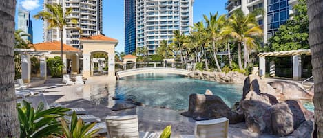 Indoor pool, outdoor pool