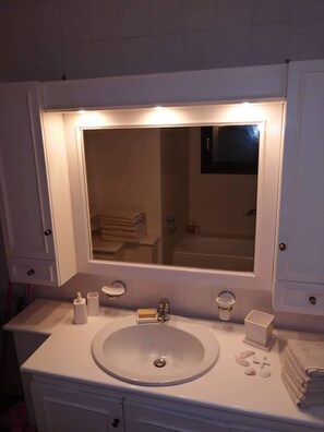 淋浴设施、吹风机、毛巾、肥皂