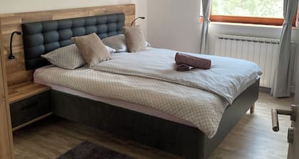 Apartment have 2 apartmana, with bathrooms. Available is a kitchen and a terrace