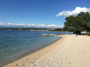 Sun-loungers, beach towels