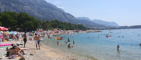 Vlak bij het strand