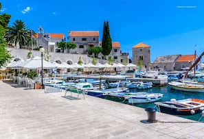 Byutsikt fra overnattingsstedet