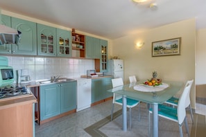 Private kitchen | Fridge, microwave, stovetop, dishwasher