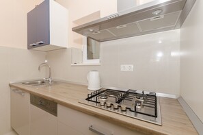 Apartment (A1) | Private kitchen | Fridge, microwave, oven, stovetop - Apartments Caric (Jelsa)