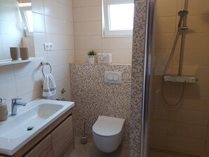 Hair dryer, towels