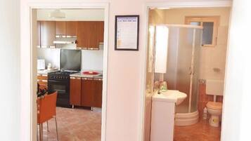 Apartment (A1) | Bathroom | Hair dryer, towels