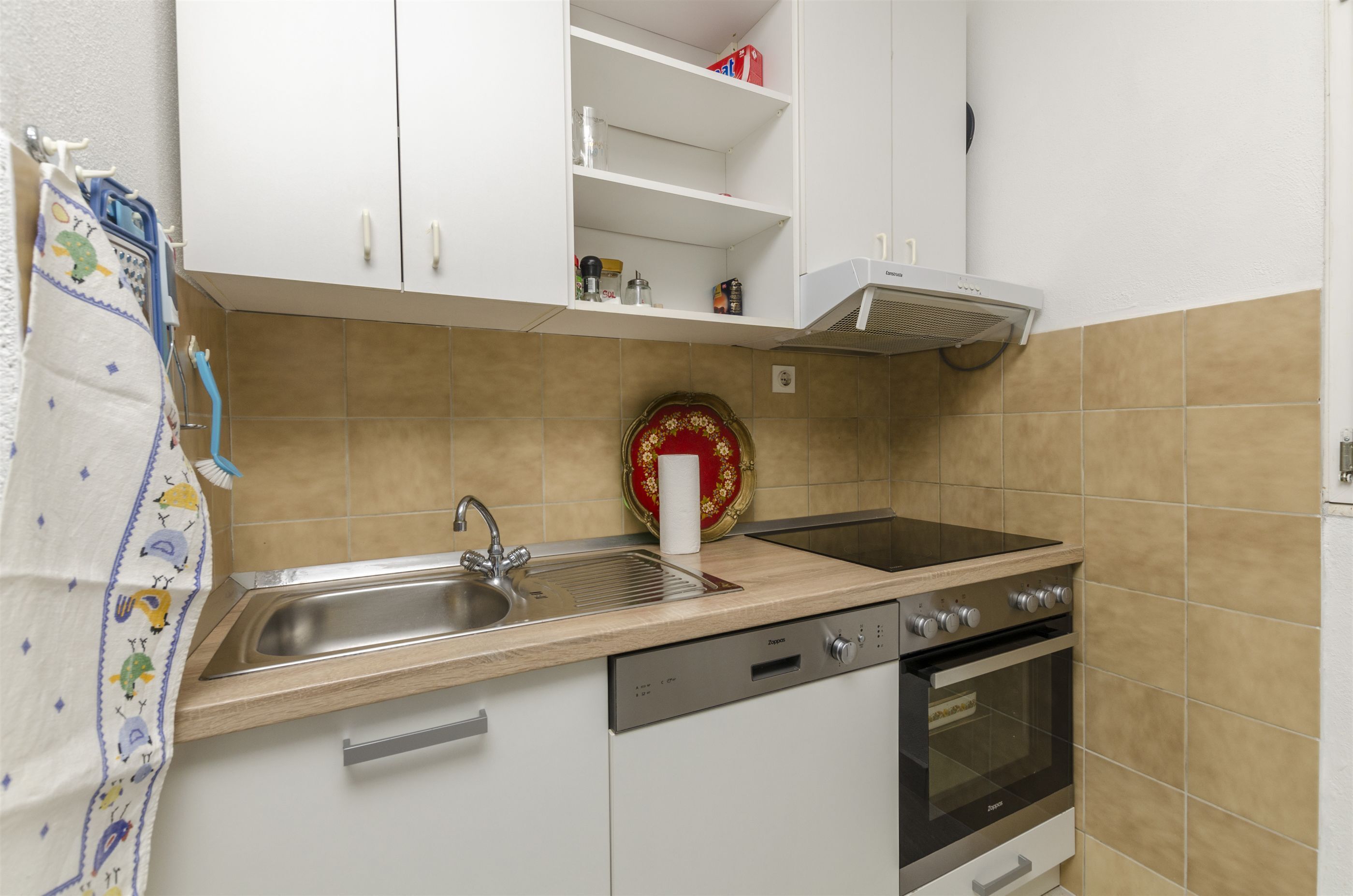 Apartment (A2) | Private kitchen | Fridge, microwave, oven, stovetop