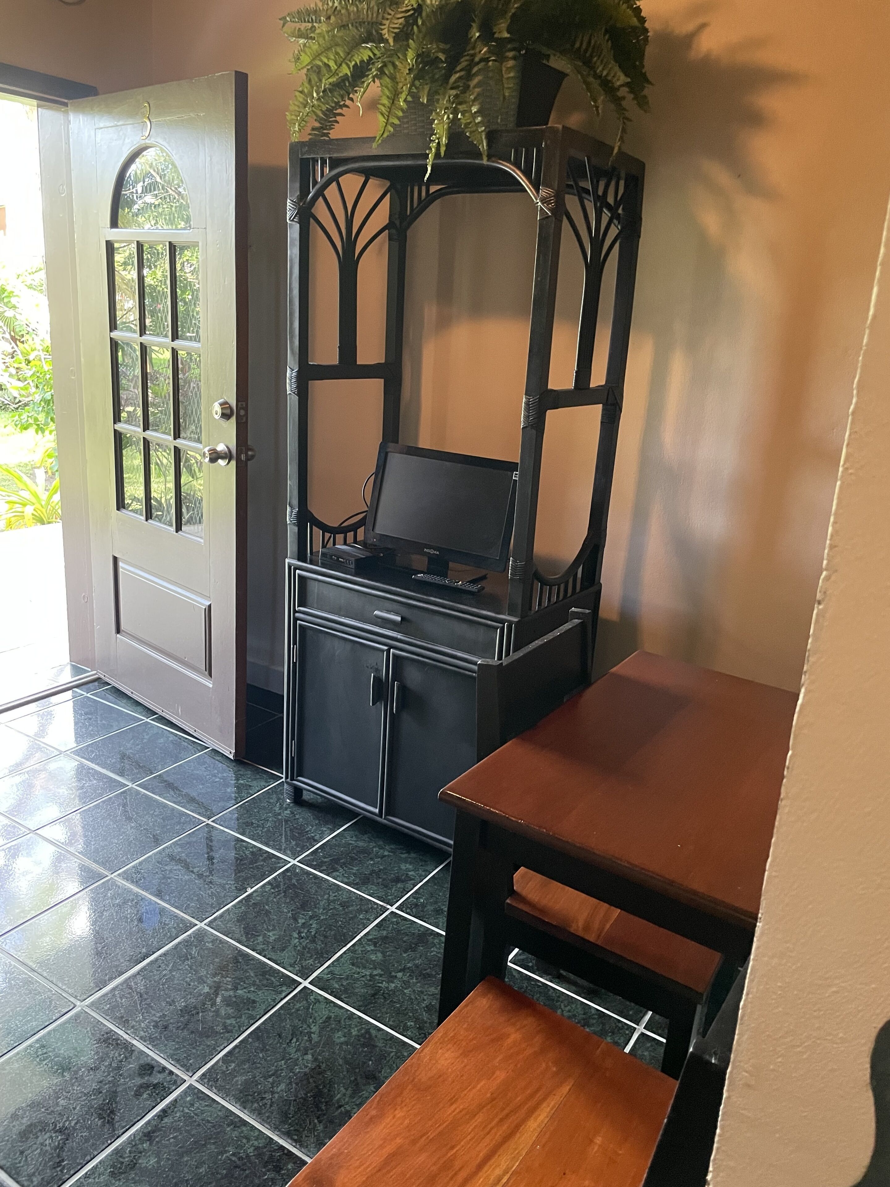 cave room | living area | flat-screen tv