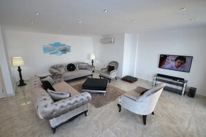 Villa, 4 Bedrooms | Living room | LED TV - Villa Ciragan 521 by Eva Bodrum (Kas)