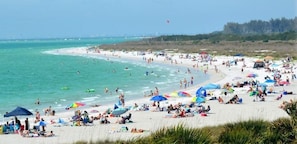 Beach nearby, sun-loungers, beach towels