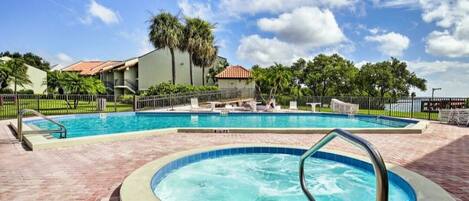 Outdoor pool, a heated pool