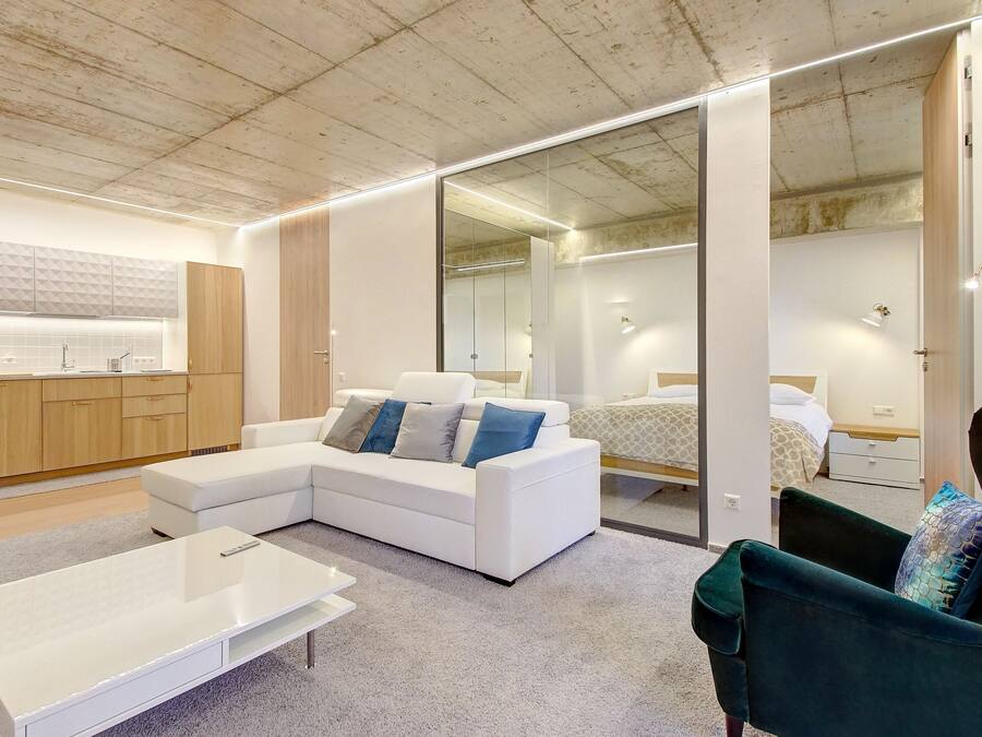 Kauno-Algirdo Luxury Vilnius Appartments | Living area | Flat-screen TV
