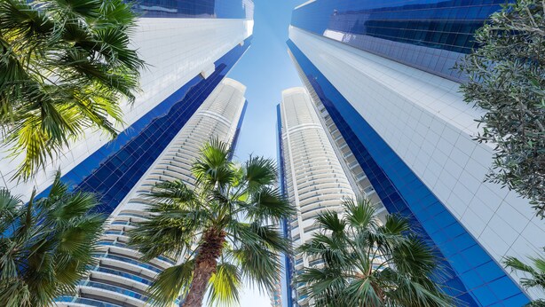 A modern high-rise building with a clear sky. - Paramount Hotel Dubai (Dubai)