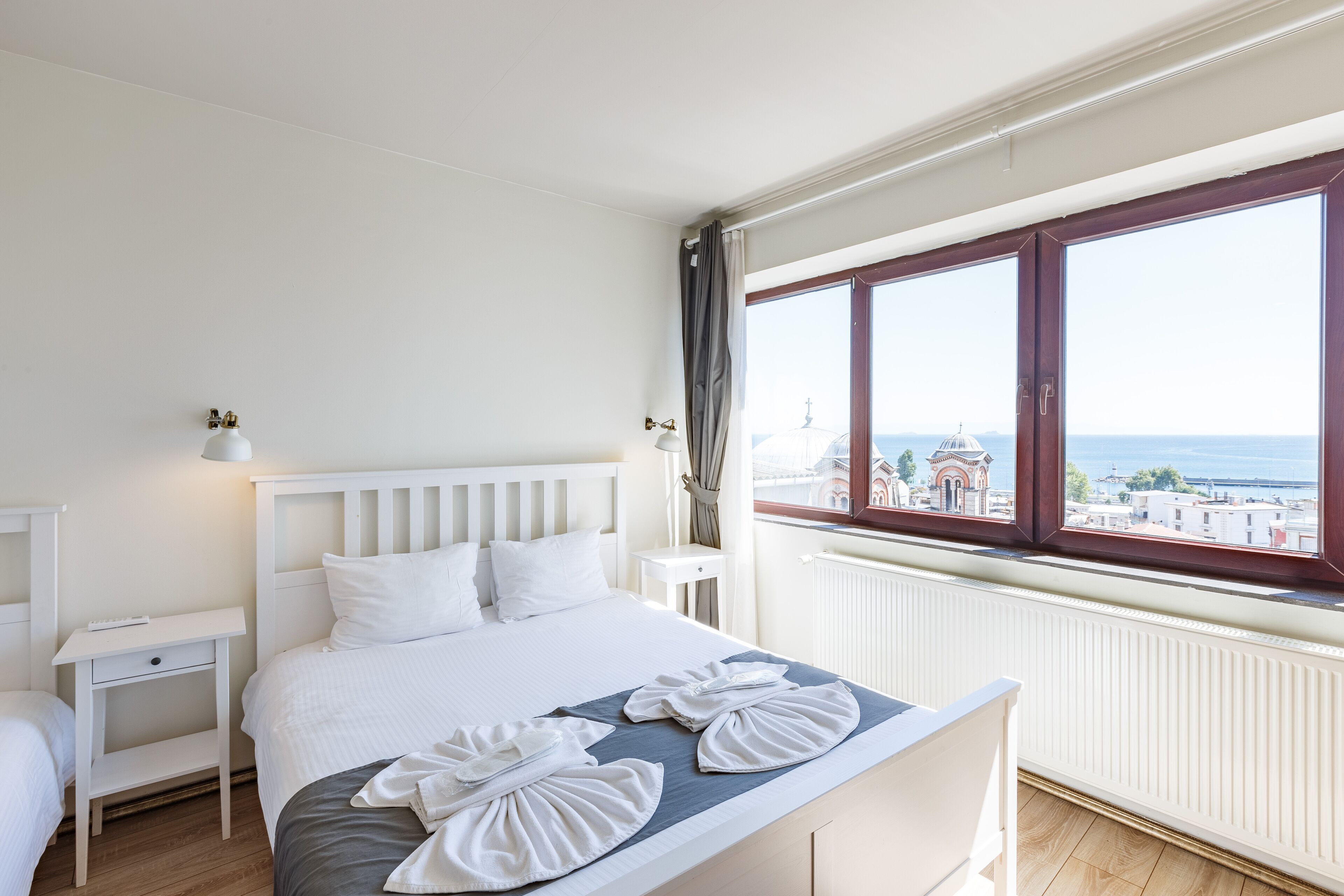 Panoramic Triple Room, Multiple Beds, Sea View, Sea Facing | Minibar, desk, laptop workspace, soundproofing