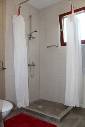 Hair dryer, soap, shampoo