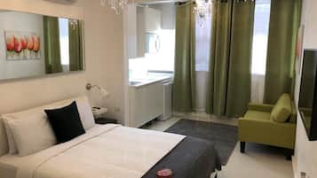 1 Schlafzimmer, BĂŒgeleisen/BĂŒgelbrett, kostenloses WLAN, BettwĂ€sche