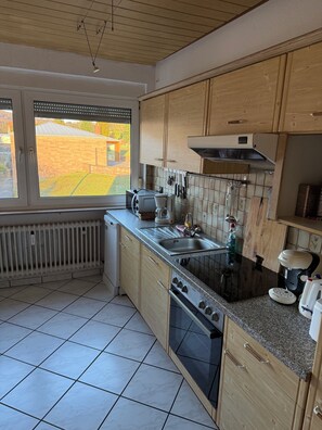 Fridge, oven, stovetop, dishwasher