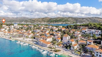 Byutsikt fra overnattingsstedet