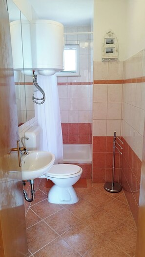 Apartment (A1) | Badezimmer | Dusche, Haartrockner