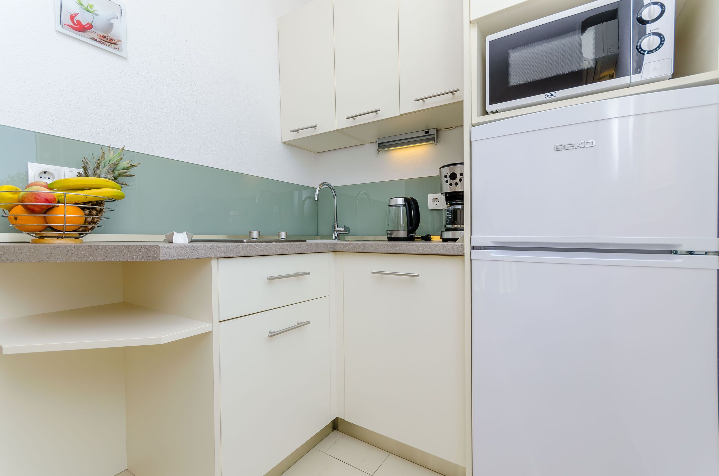 Apartment (A1) | Private kitchen | Mini-fridge, electric kettle