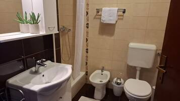 Appartement (A1) | Salle de bain | Douche, savon, papier toilette