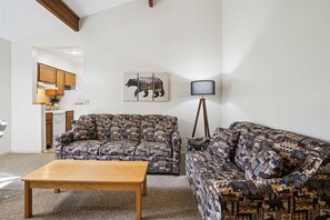 Queen Pull out couch - Deluxe 1 bedroom Queen Suite outdoor heat pool 103 (Killington)