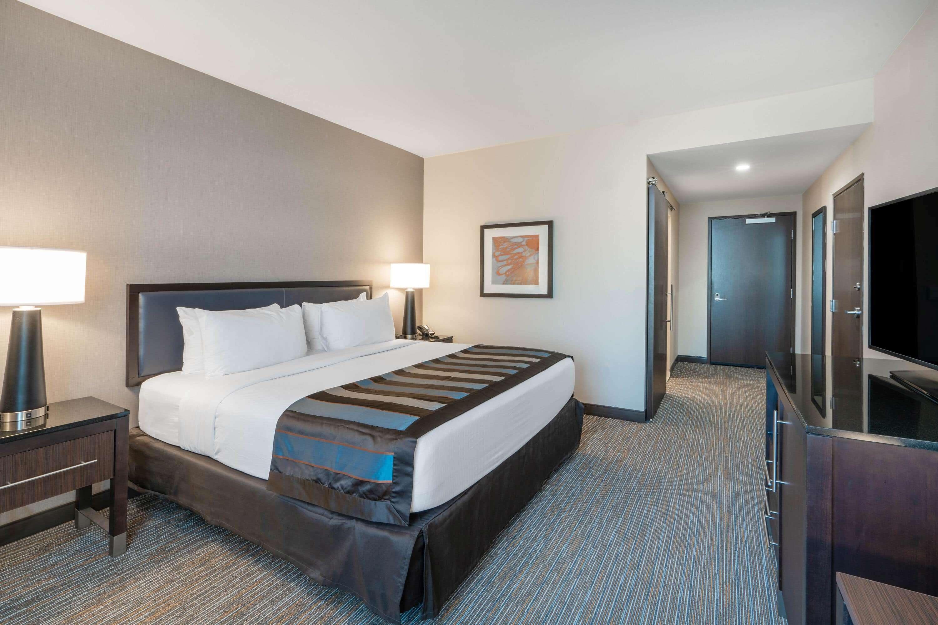 1 bedroom, desk, laptop workspace, iron/ironing board