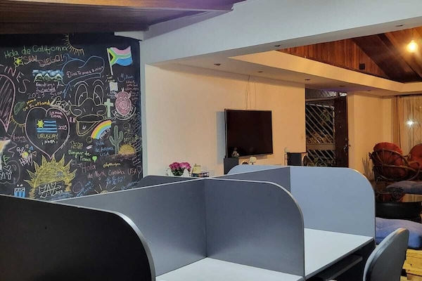 32-inch flat-screen TV with cable channels