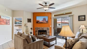 Smart TV, fireplace, video-game console