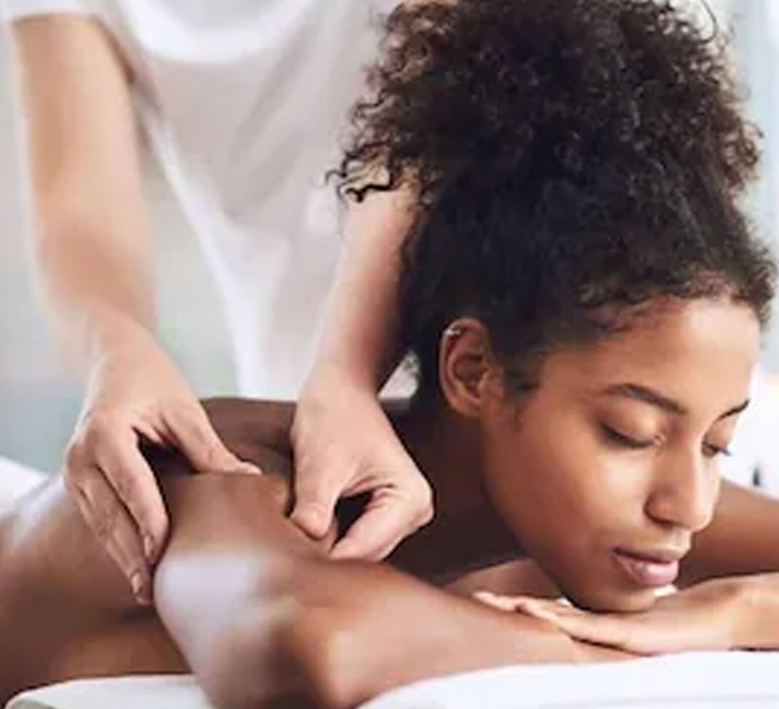 A person receiving a massage.