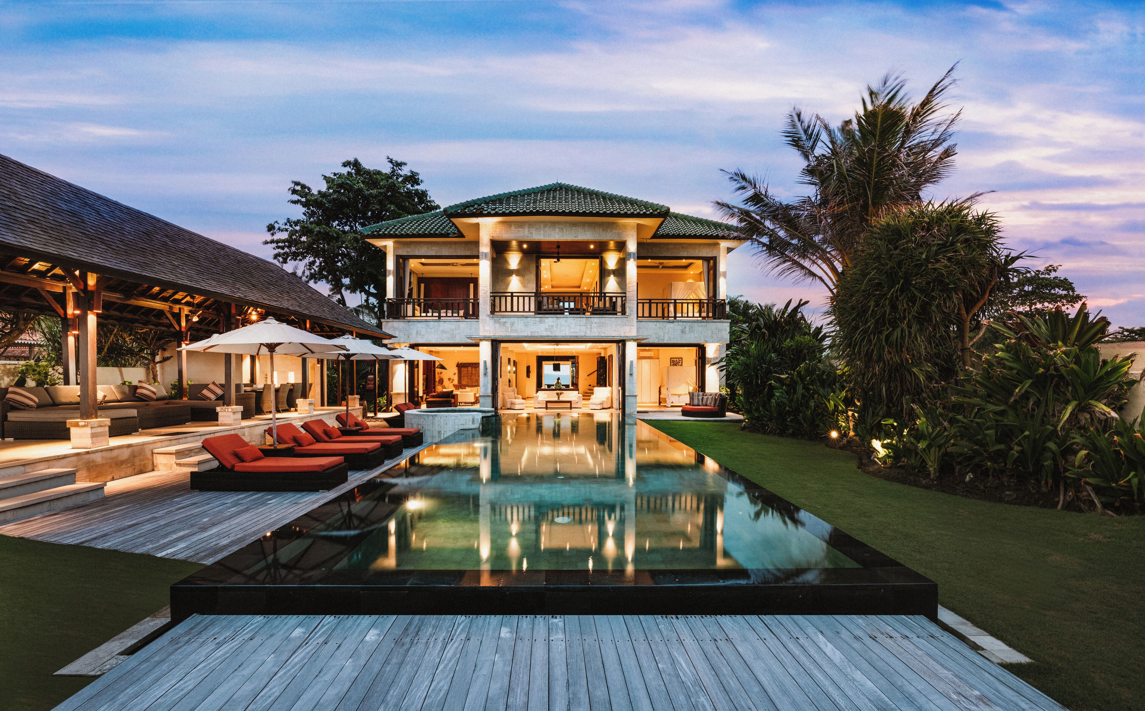 Villa Luxe, 5 chambres, non-fumeurs, vue plage | Terrasse/Patio