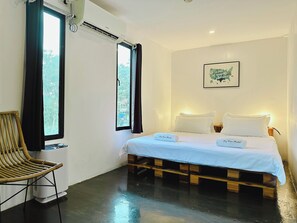 Kahden hengen comfort-huone | Pimennysverhot, ilmainen Wi-Fi, vuodevaatteet