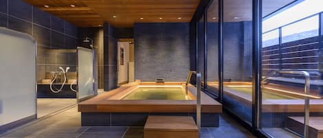 Indoor spa tub