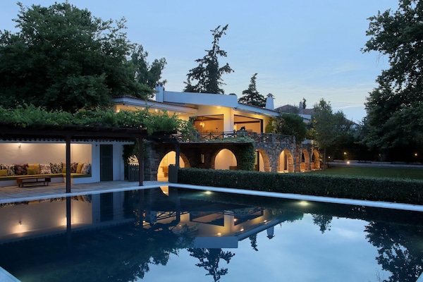 Overview from pool - evening