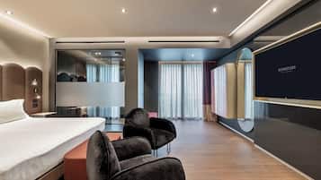 Premium-Suite | Hochwertige Bettwaren, Daunenbettdecken, Pillowtop-Betten, Minibar